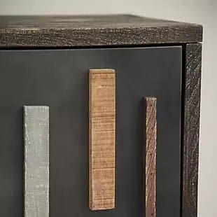 Art Deco 4 Door Accent Cabinet in Black - HER Home Design Boutique